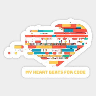 My heart beats for code - V1 Sticker